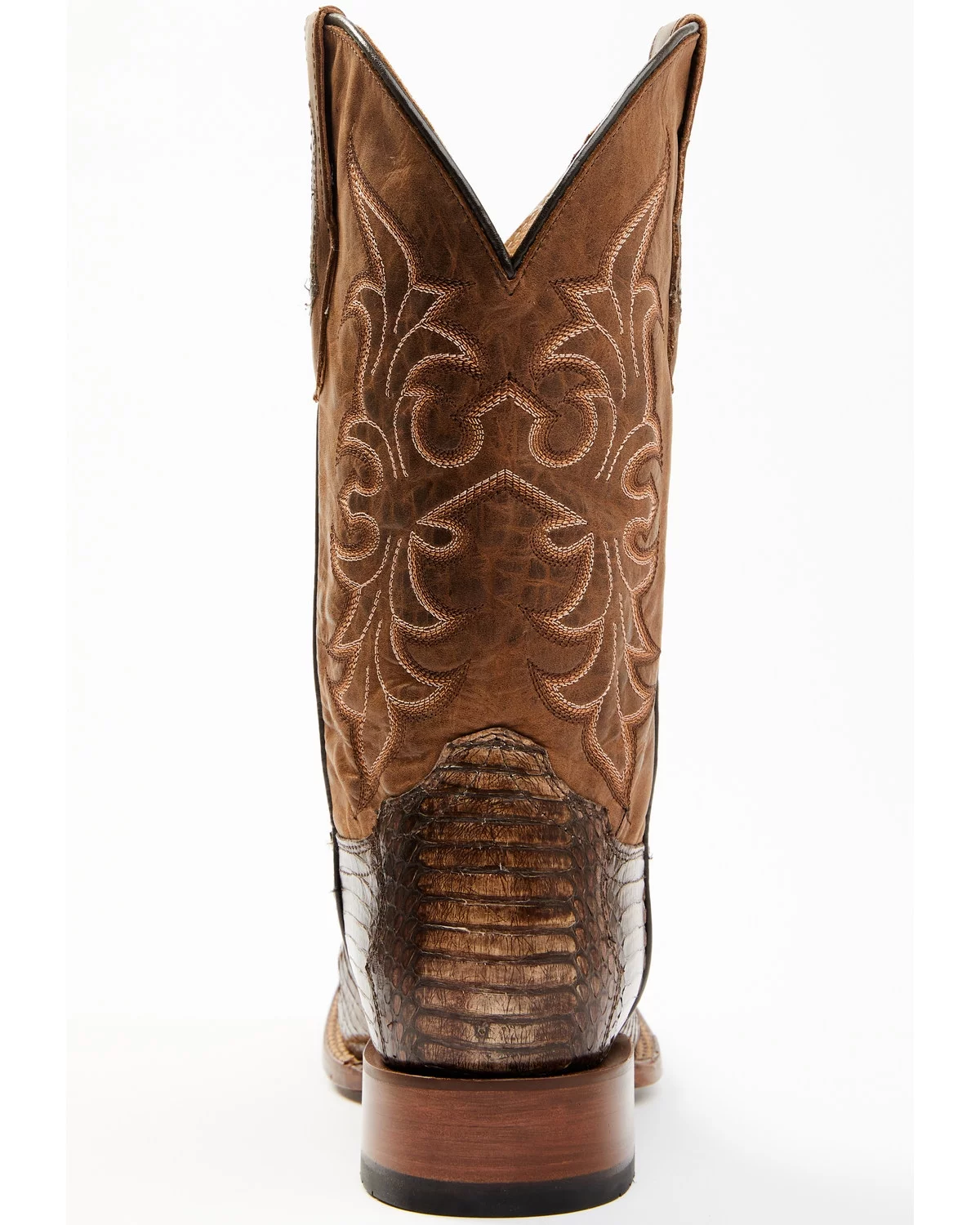 Cody James Men's Cobra Exotic Western Boot Broad Square Toe Brown 8.5 D(M) US