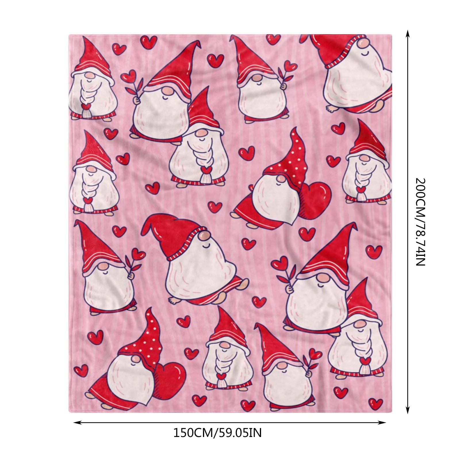 Valentine's Day Blanket Flannel Decorative Blanket Air Conditioning Blanket Throw Blanket