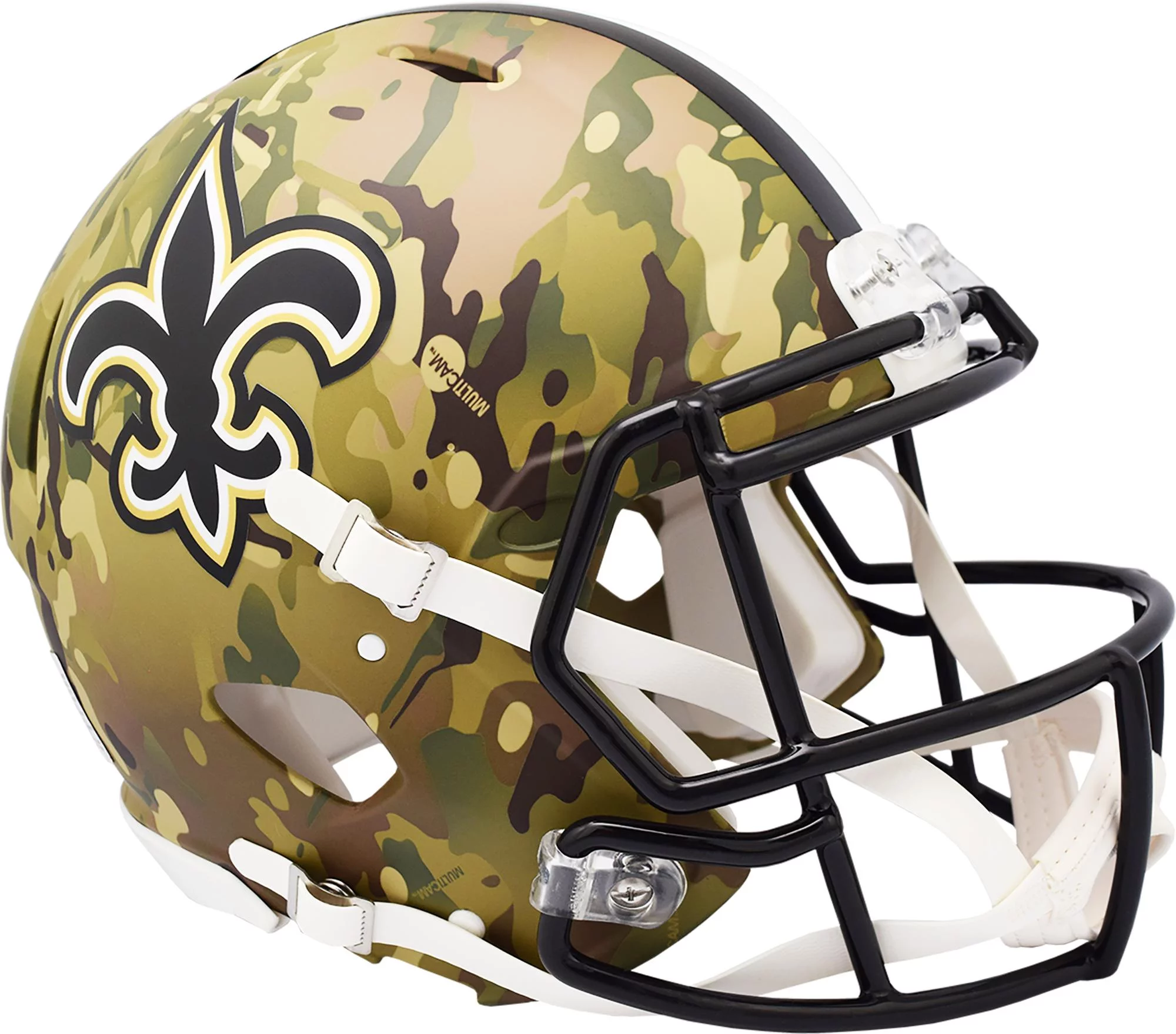 Riddell New Orleans Saints Camo Alternate Revolution Speed Authentic Football Helmet