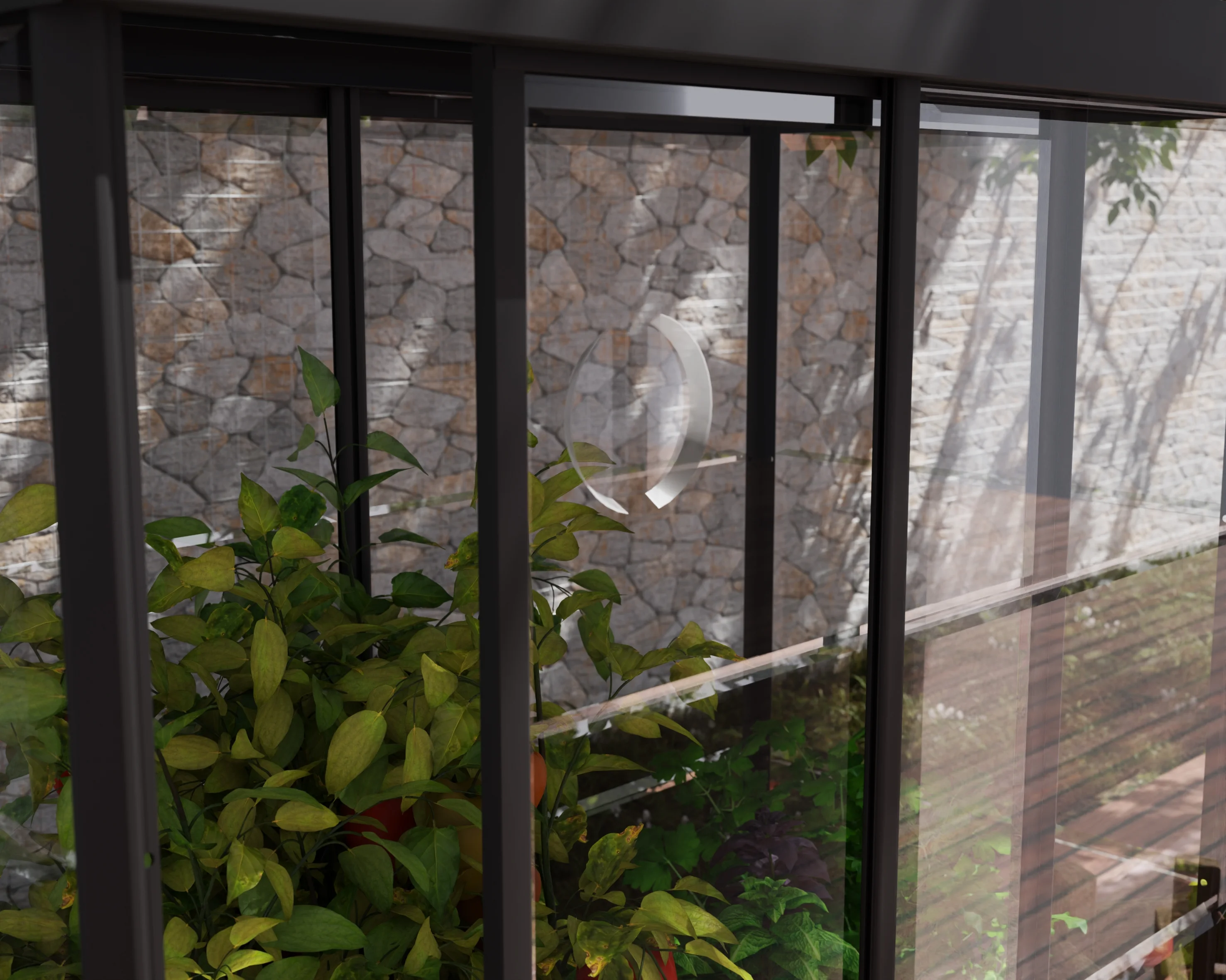 Palram - Canopia Ivy 4' x 2' Polycarbonate/Aluminum Mini Greenhouse - Black