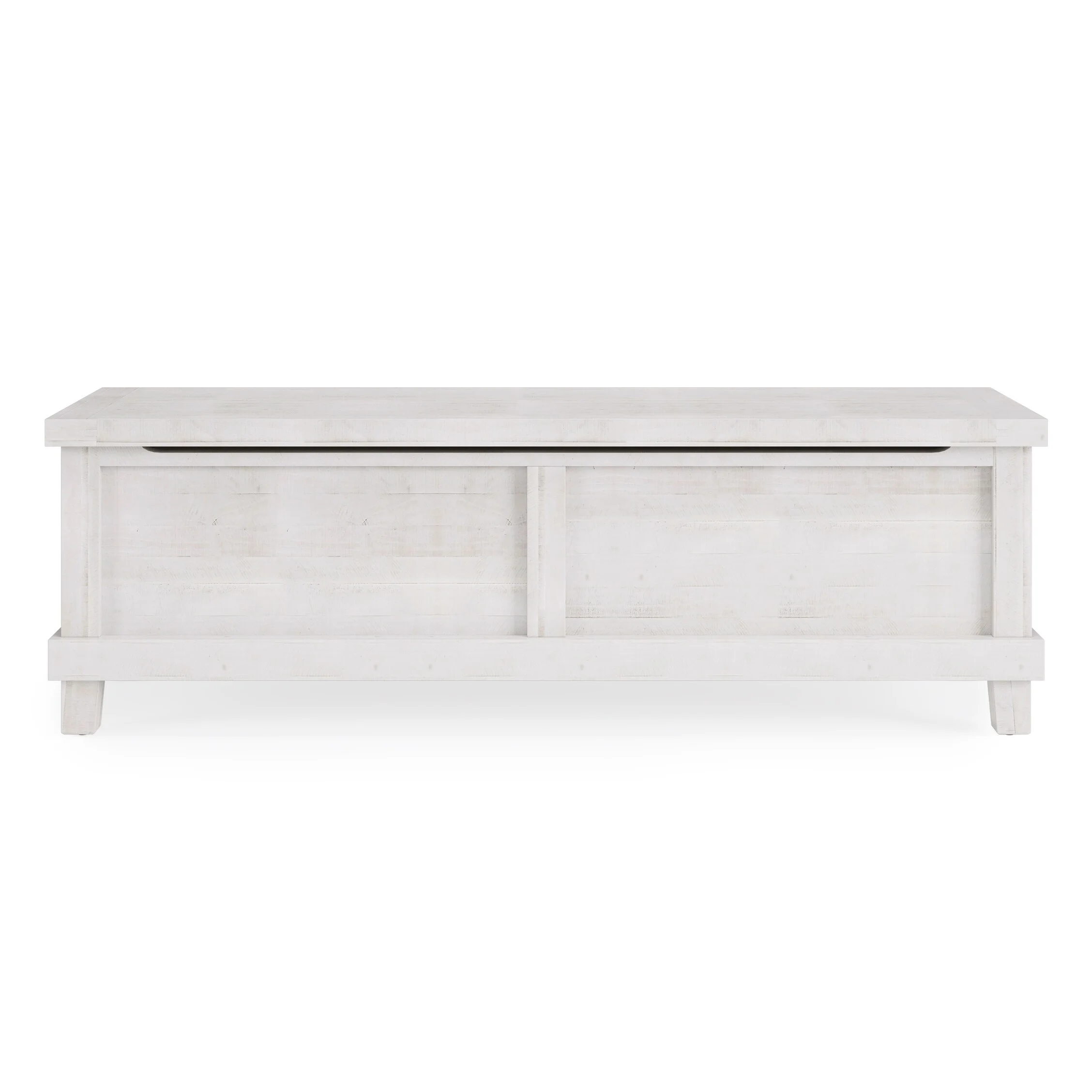 Modus Furniture Yosemite Solid Wood Blanket Box in Rustic White - 19