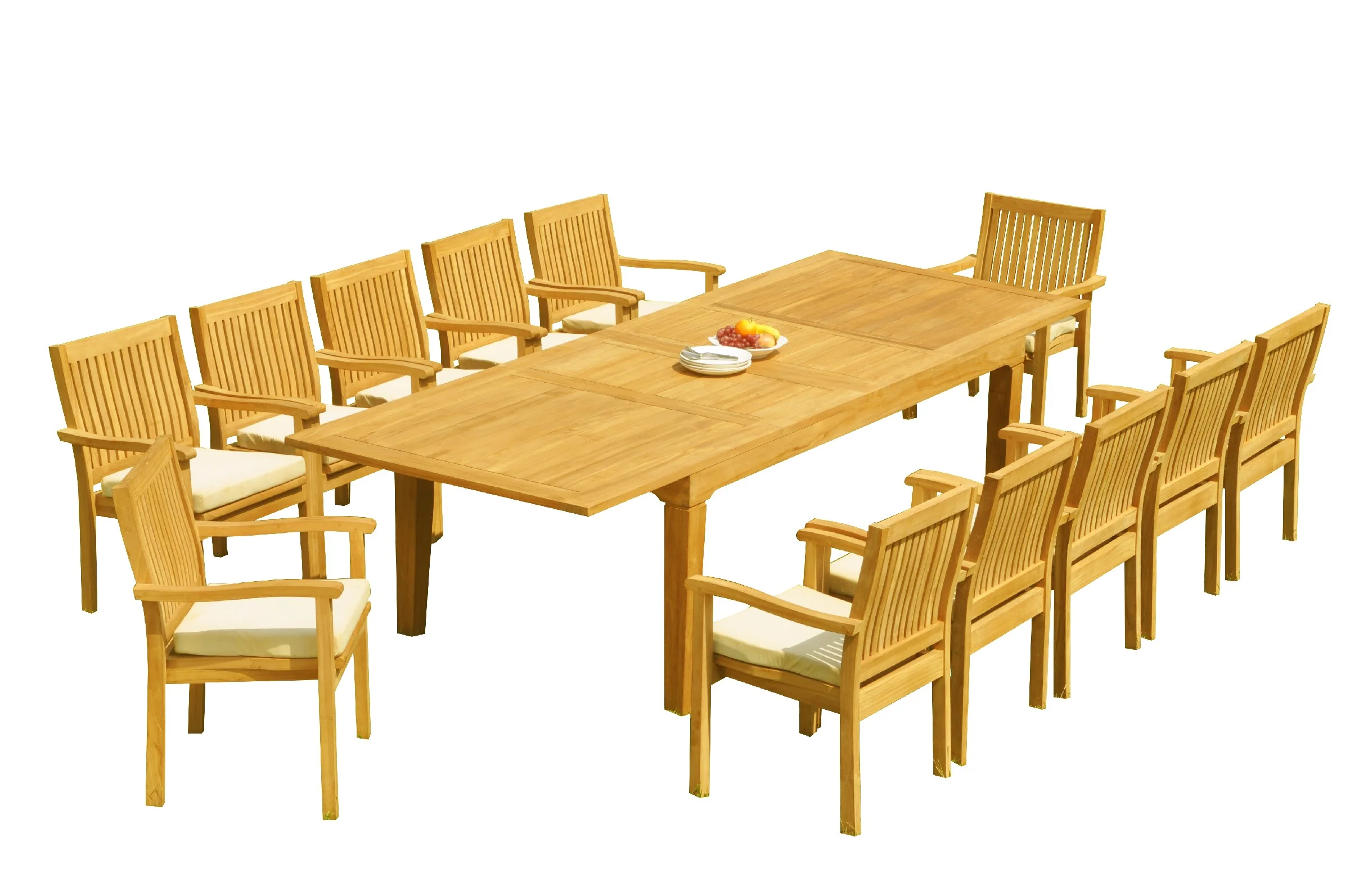 Grade-A Teak Dining Set: 12 Seater 13 Pc: 122