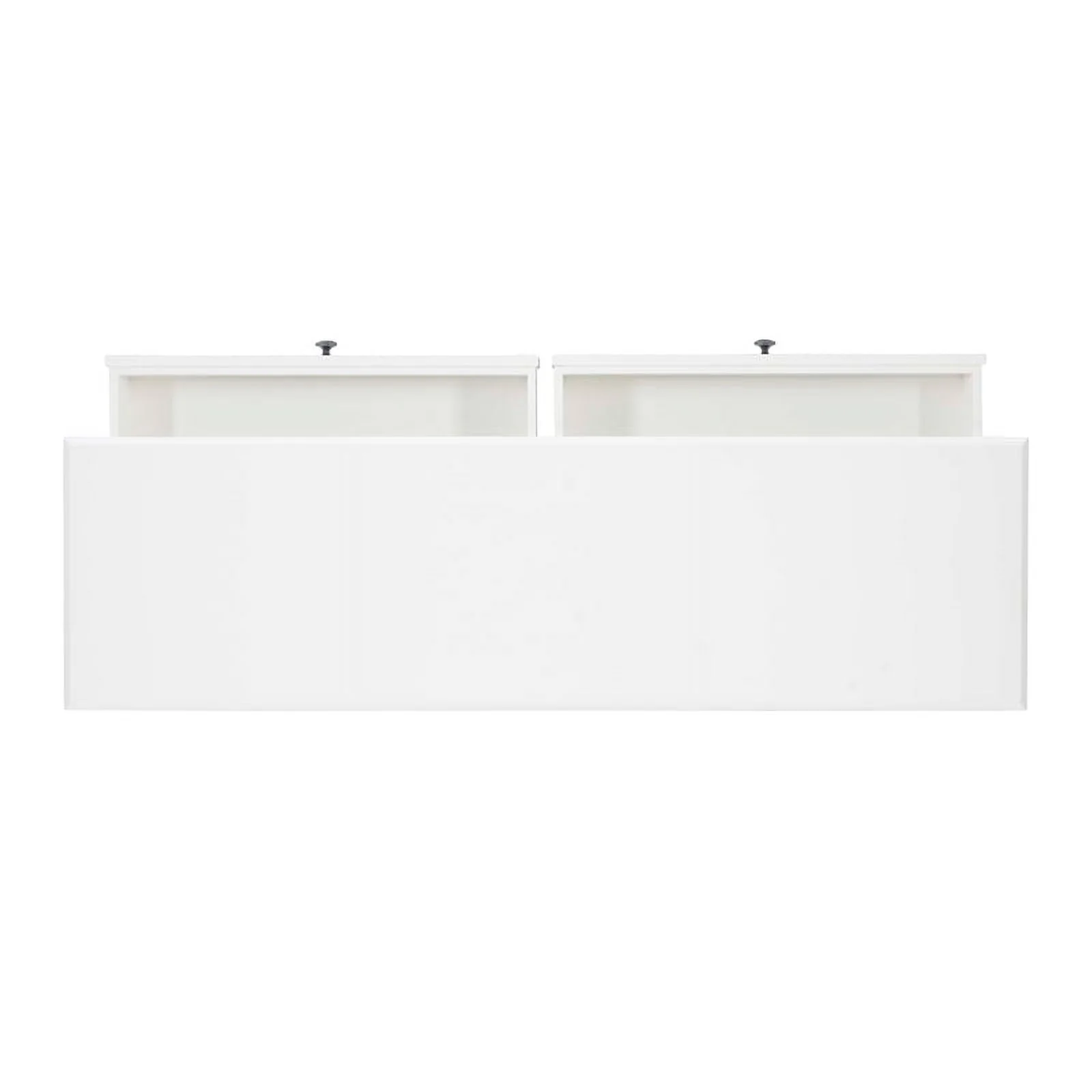Linon Mavis Wood Console Table with 2 Drawers and Bottom Shelf in White
