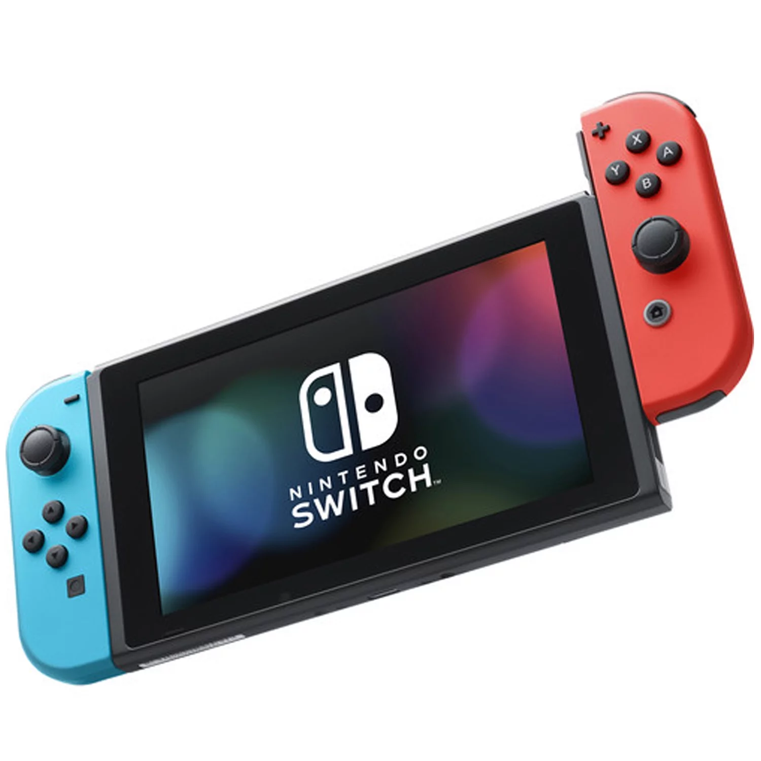 Nintendo Switch with Neon Blue and Red Joy-Con Bundle with Super Mario Party