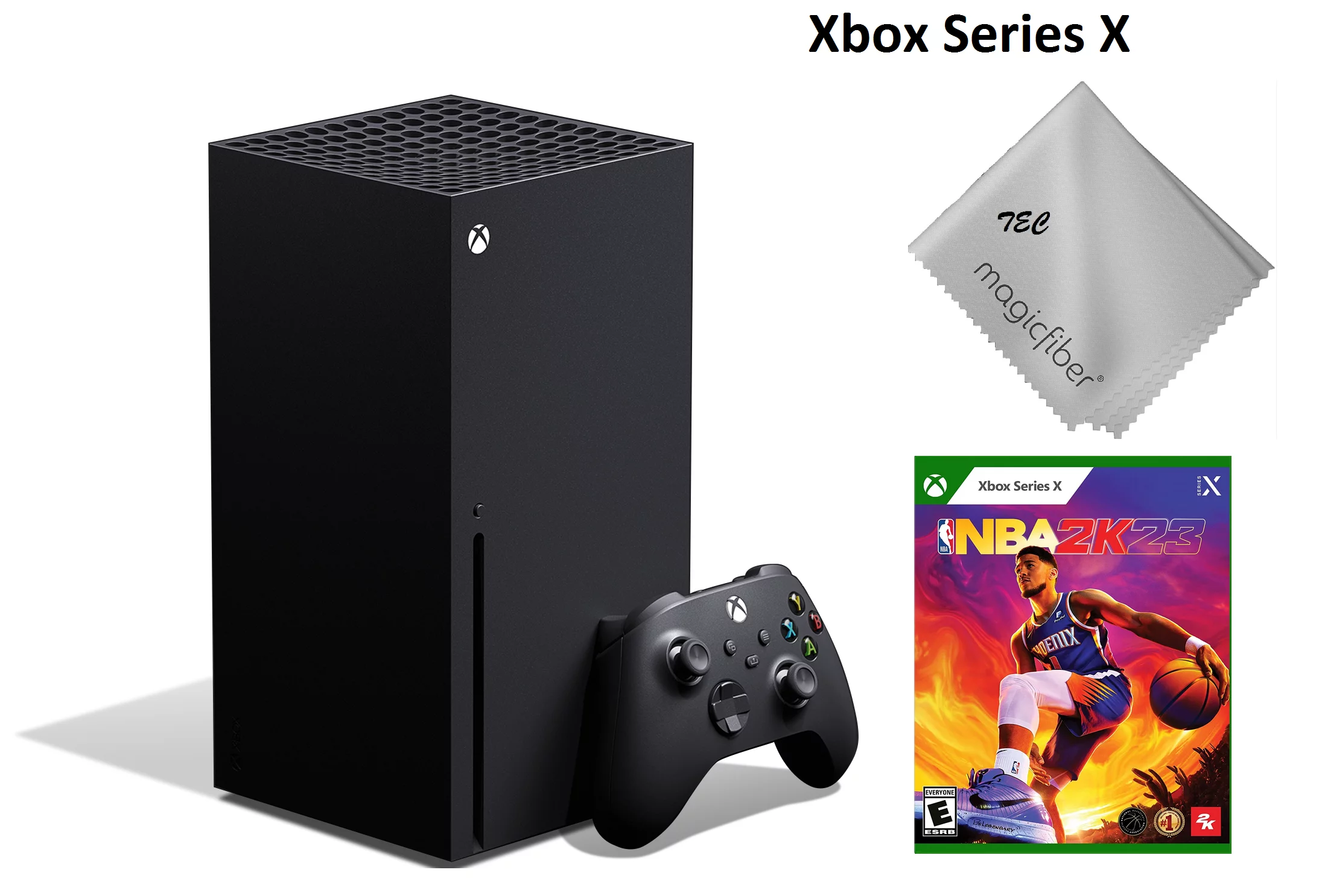 TEC Newest Microsoft- Xbox -Series- -X- Gaming Console - 1TB SSD Black With NBA 2K22 Game Bundle