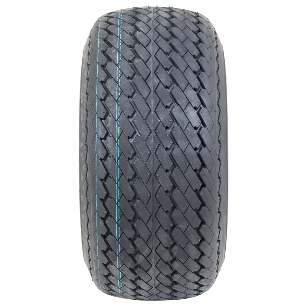 GTW 8 inch Steel Grey Golf Cart Wheel on 18x8.5-8 Topspin Sawtooth Golf Cart Street Tire|Set of 4