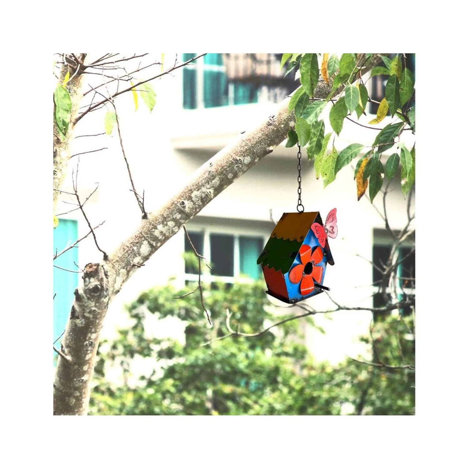 Rustic Arrow Hanging Birdhouse with Butterfly