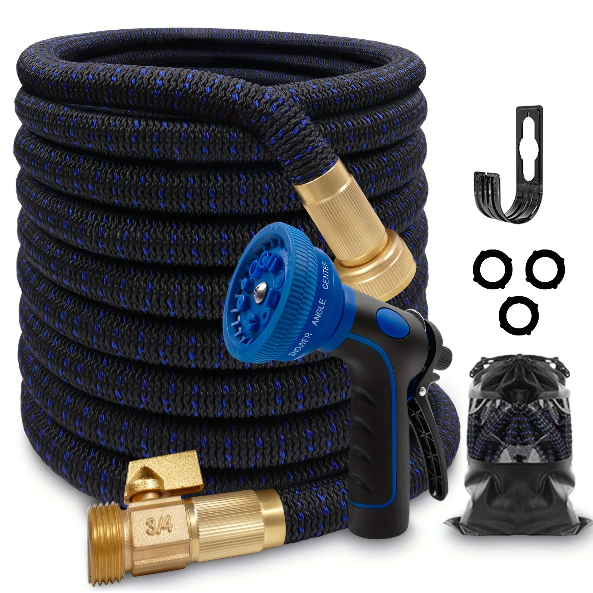 1 Set, Expandable Garden Hose, Kink Free Water Hose, 10 Pattern Spray Nozzle, New Upgraded Garden Hose,  Not Easy To Tangle for Yard, Outdoor (50ft/100FT )