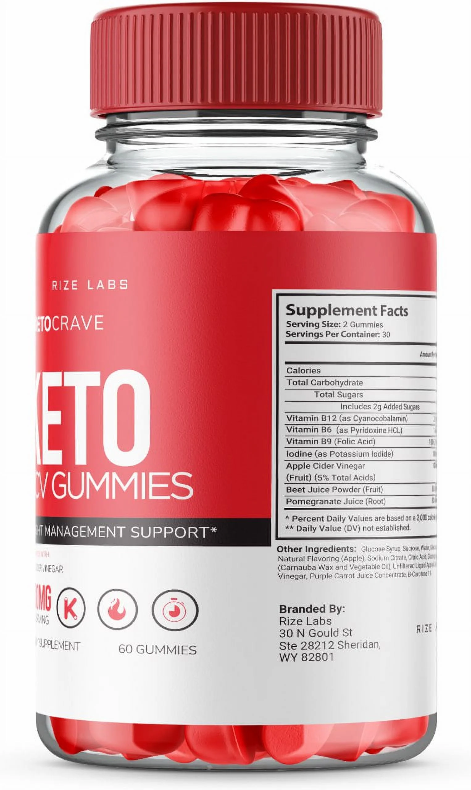 (2 Pack) Keto Crave ACV Gummies - Keto Crave Gummies, Keto Crave + ACV Gummies for Advanced Weight Loss, Keto + ACV Gummy, Maximum Strength Supplement, KetoCrave Gomitas Reviews (120 Gummies)