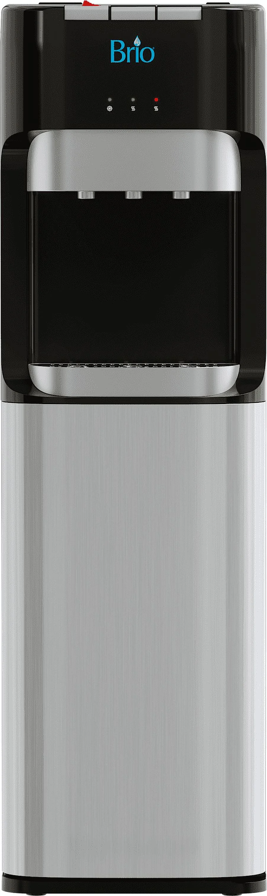 Brio Bottom Load Water Cooler Dispenser with Hot, Cold and Room Temperature Water, Height 41.4