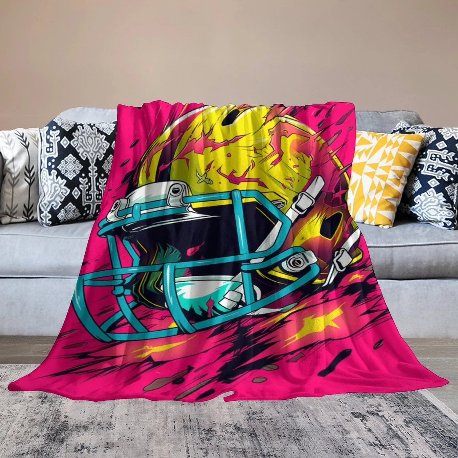 Tassel Throw Blanket Blanket Super Soft Flannel All Season Lightweight Living Room/Bedroom Warming Blanket 130x150cm Thank You Gifts