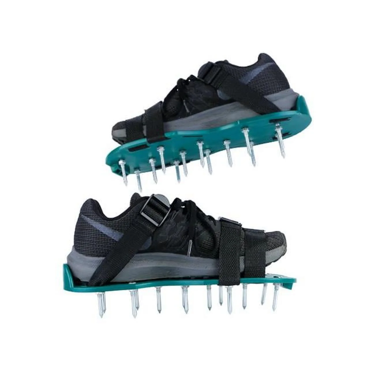 Fresh Fab Finds  Lawn Grass Aerating Spike Sandal Heavy Duty Aerator Shoes with Adjustable Straps for Lawn Garden - Set of 2