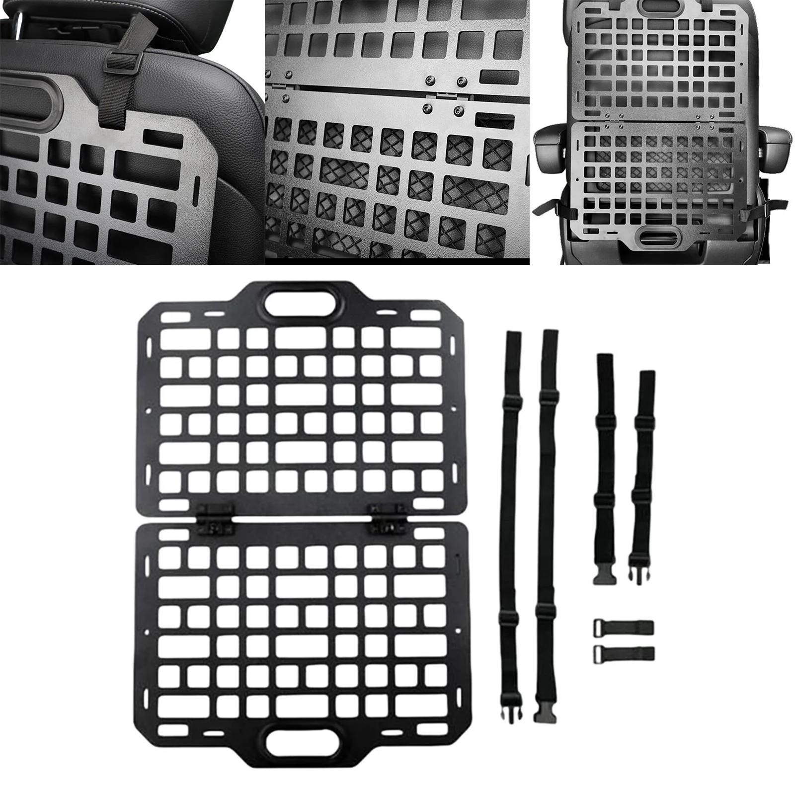 BAOSITY Auto Seat Back Organizer Modular Storage Molle Panel Car Seatback Hanging Plate Auto Seat Panel for Automotive Truck Parts