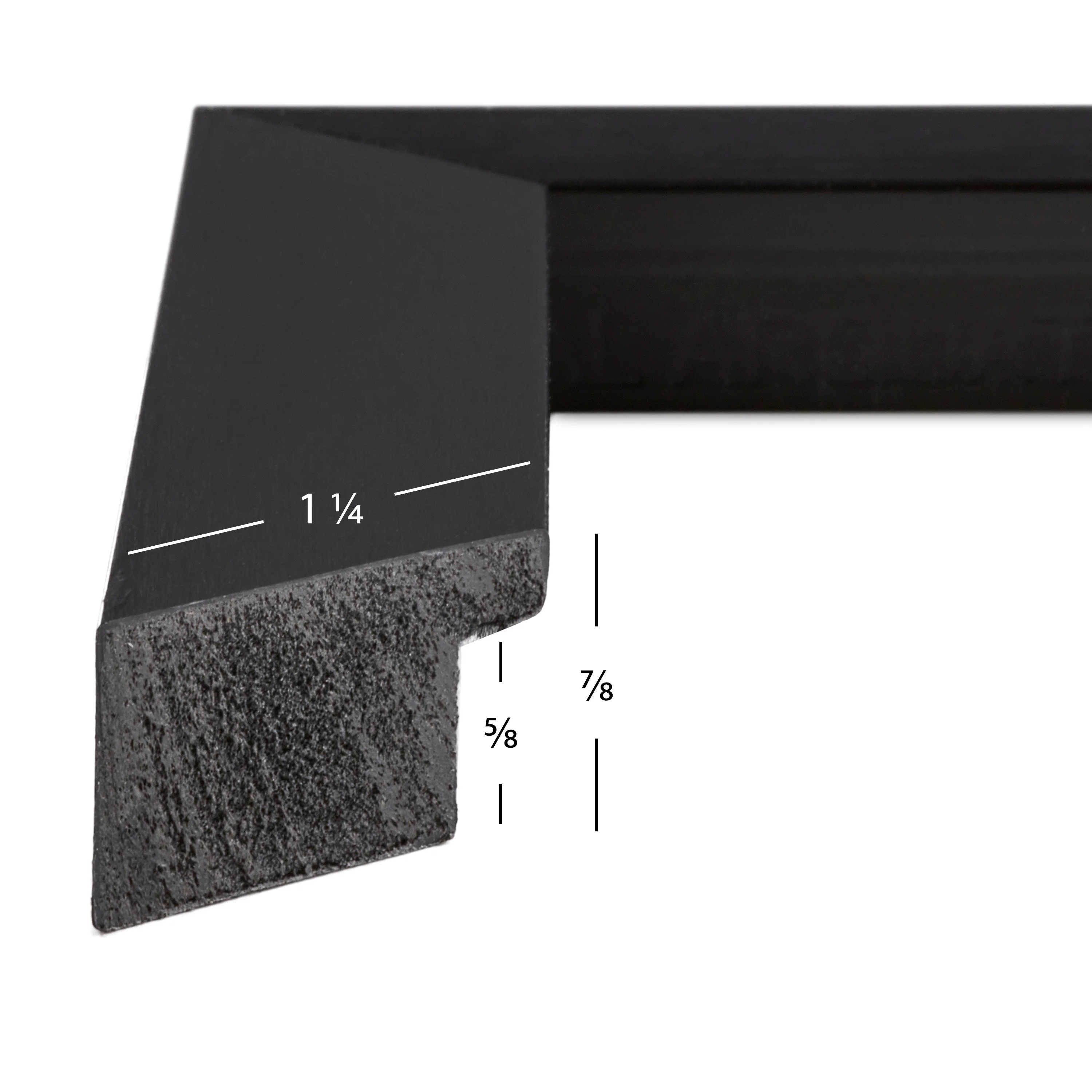 Craig Frames Modern Aesthetics 125, 8.5x11 inch Picture Frame, Black, Set of 4