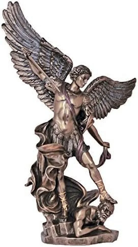 Saint Michael The Archangel 14.5 Inch Bronze Statue