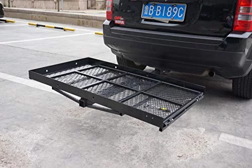 Folding Wheelchair Scooter Carrier Rack 250KG Medical Rack Ramp Hitch Mount