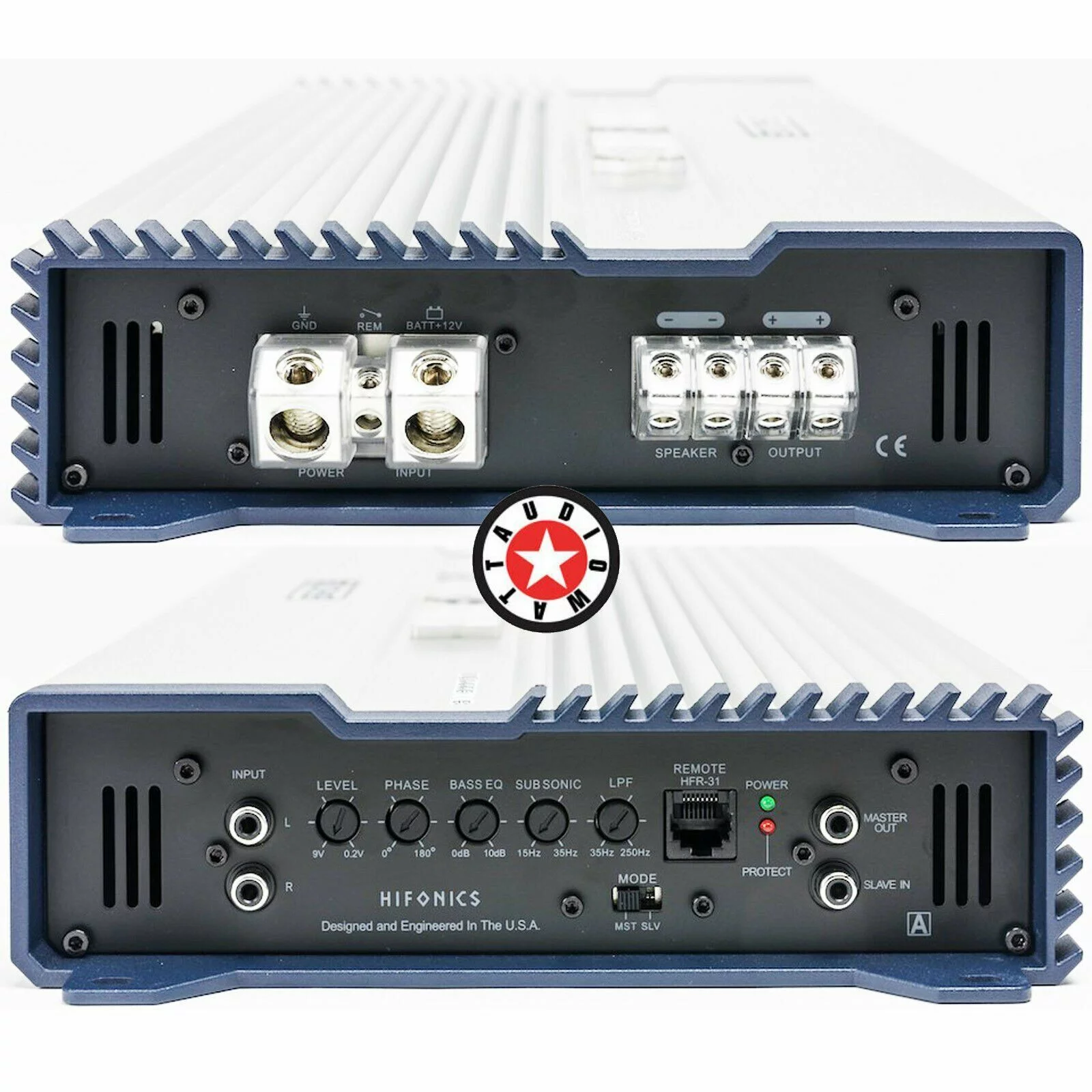 HIFONICS BXX3000.1D BRUTUS 3000W 1-OHM STABLE ULTRA-FI MOSFET 1-CH AMP CLASS D Bundle