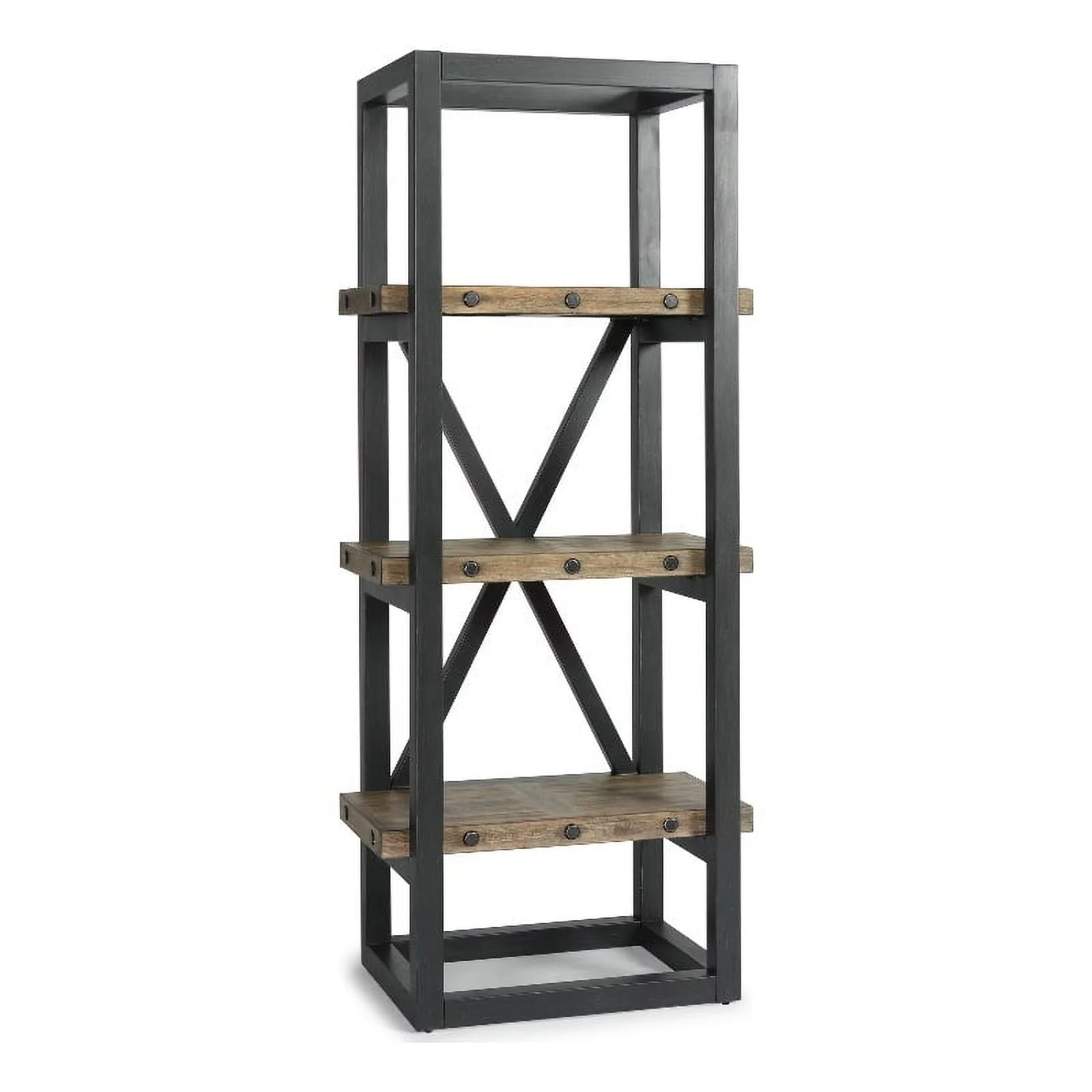 Home Square 2-Piece Set with Side Pier and Console in Light Brown