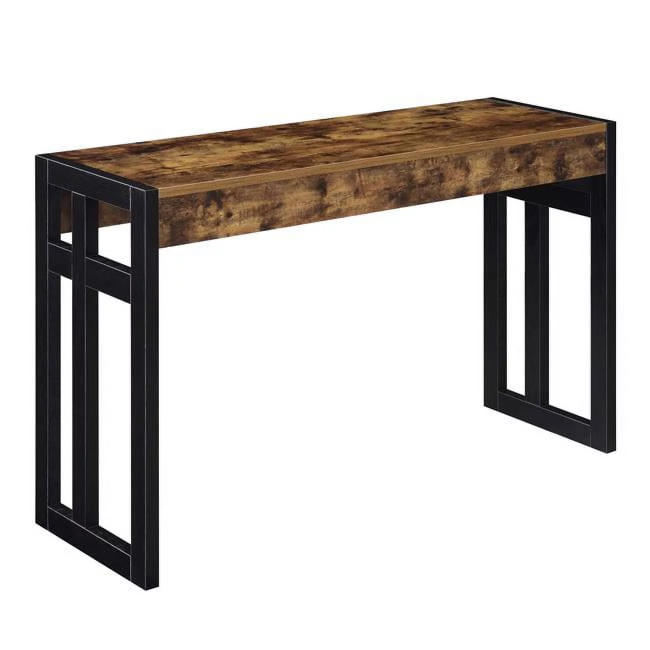 49.5 x 15.75 x 30 in. Monterey Console Table, Brown Wood with Black