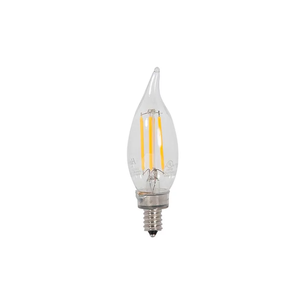 B&P Lamp® E12 Candelabra Base CA10 Shaped Clear LED Bulb, 60 Watt Equivalent