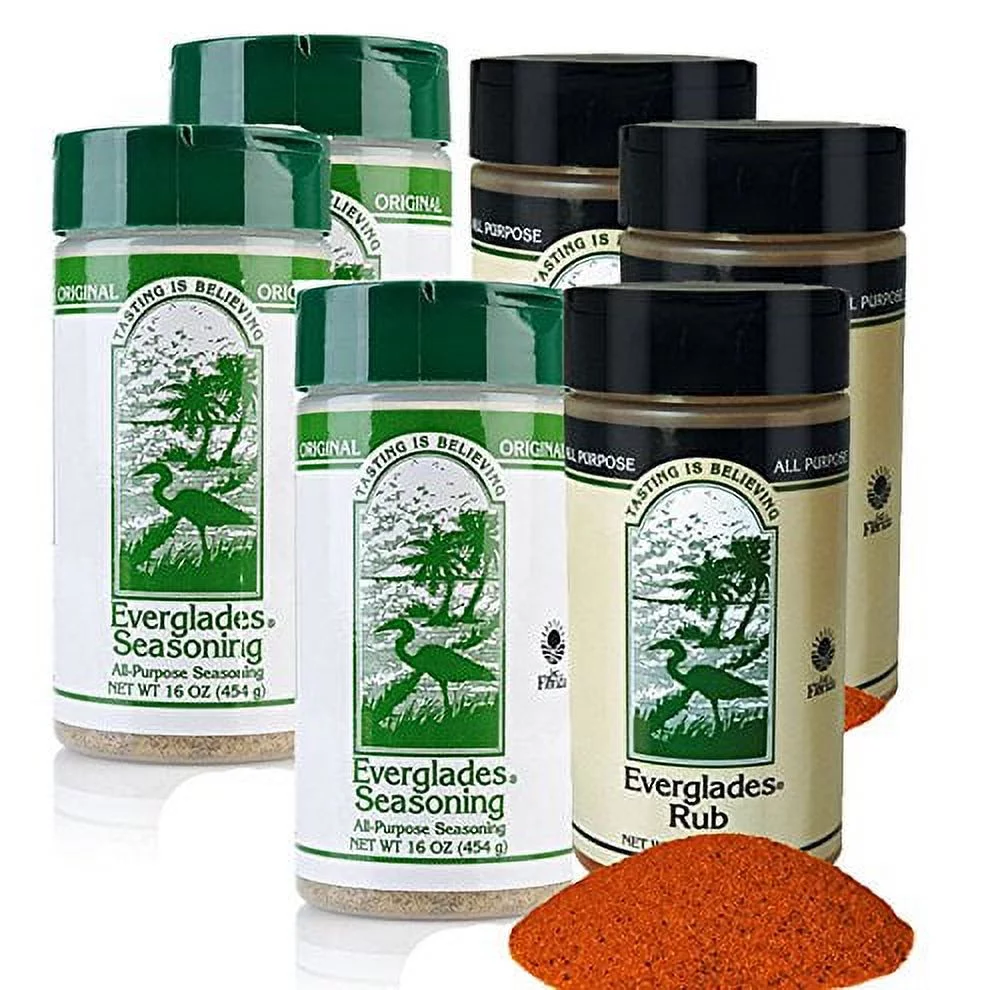 Everglades Seasoning All Purpose Rub 12oz 16oz All Purpose Original (Rub /Original, 6 Pack)
