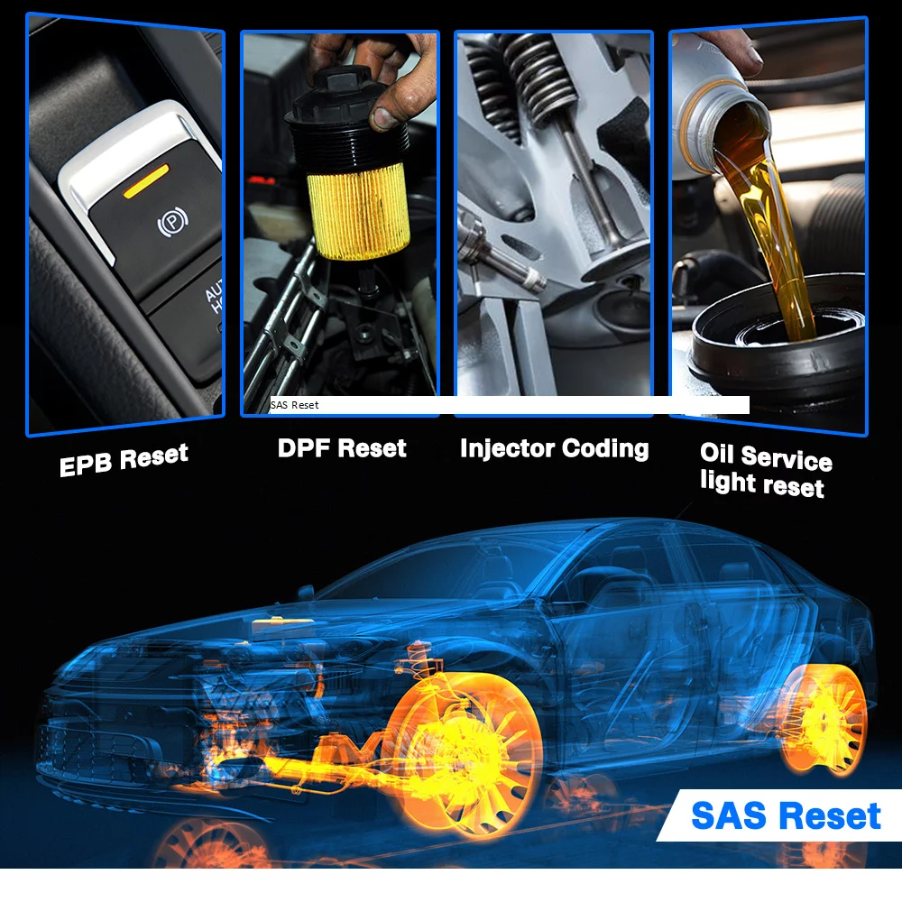 FOXWELL NT650 Elite Automotive OBD2 Scanner ABS Airbag Engine Code Reader with SAS EPB DPF EPS TPMS TPS 25 Special Functions