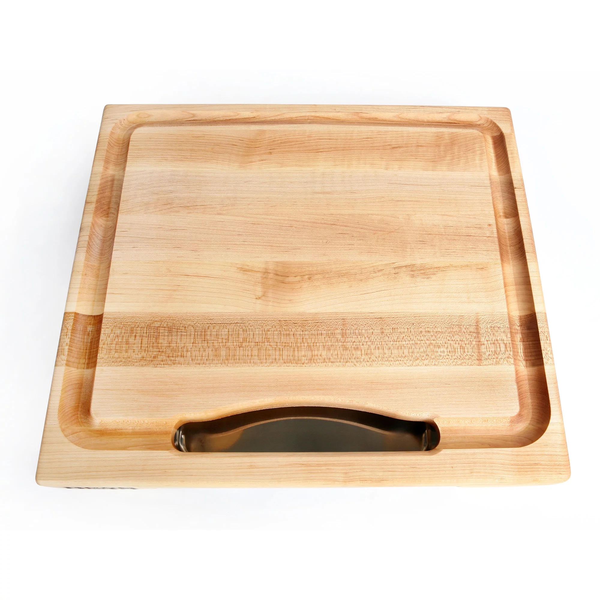 John Boos Newtown Prep Master Maple Cutting Board & Pan, 15