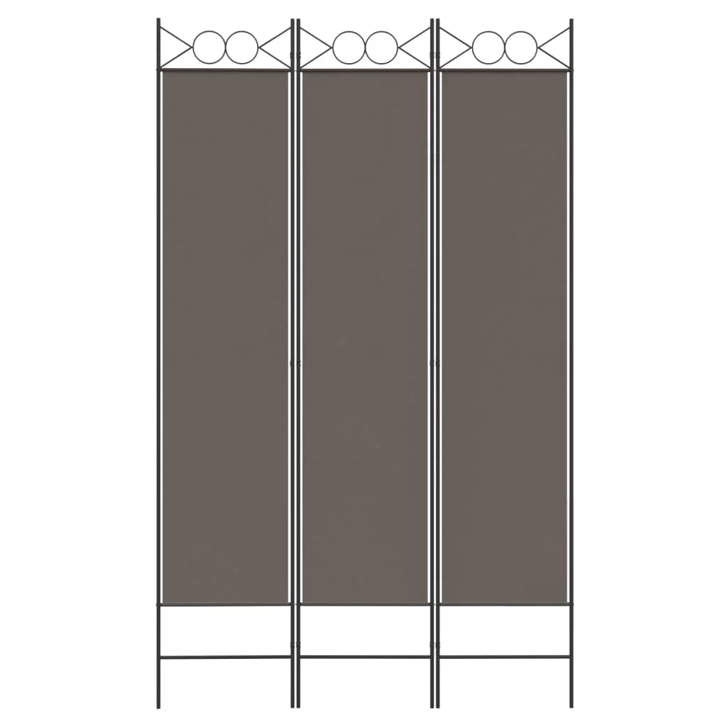 Anself 3-Panel Room Divider Anthracite 47.2