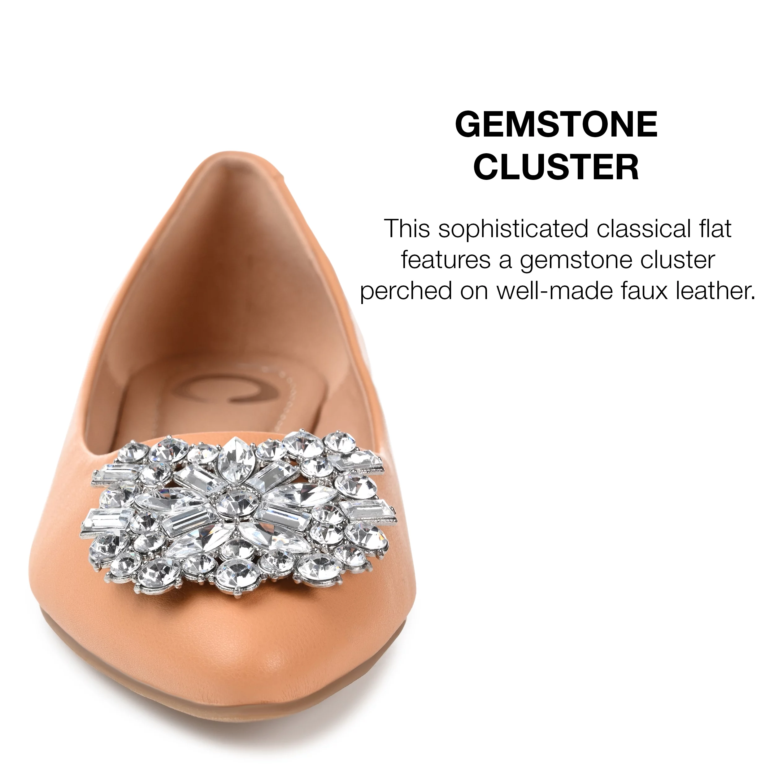 Journee Collection Womens Renzo Slip On Pointed Toe Ballet Flats