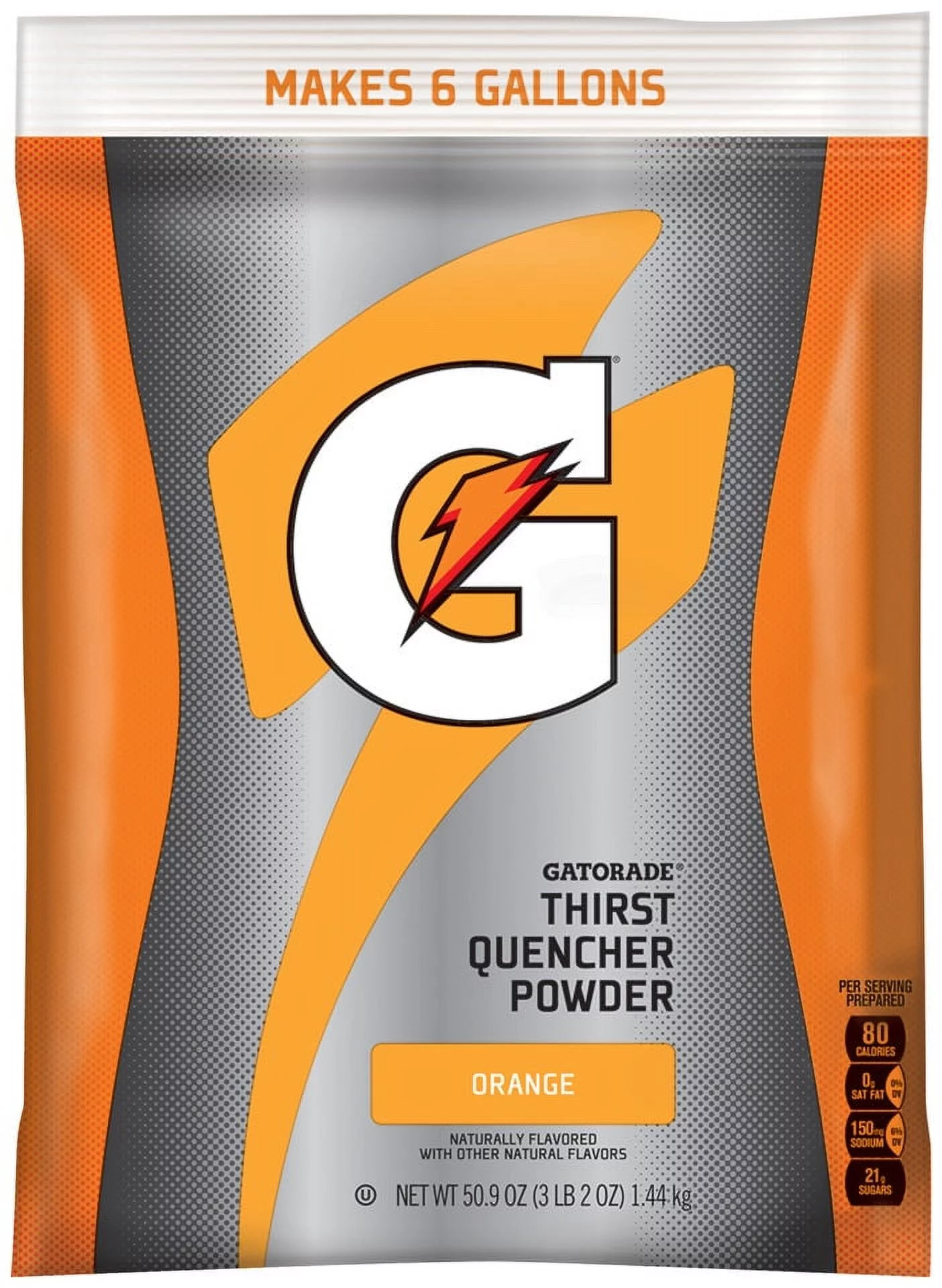 Gatorade Thirst Quencher Powder, Orange, 50.9 oz Pouch