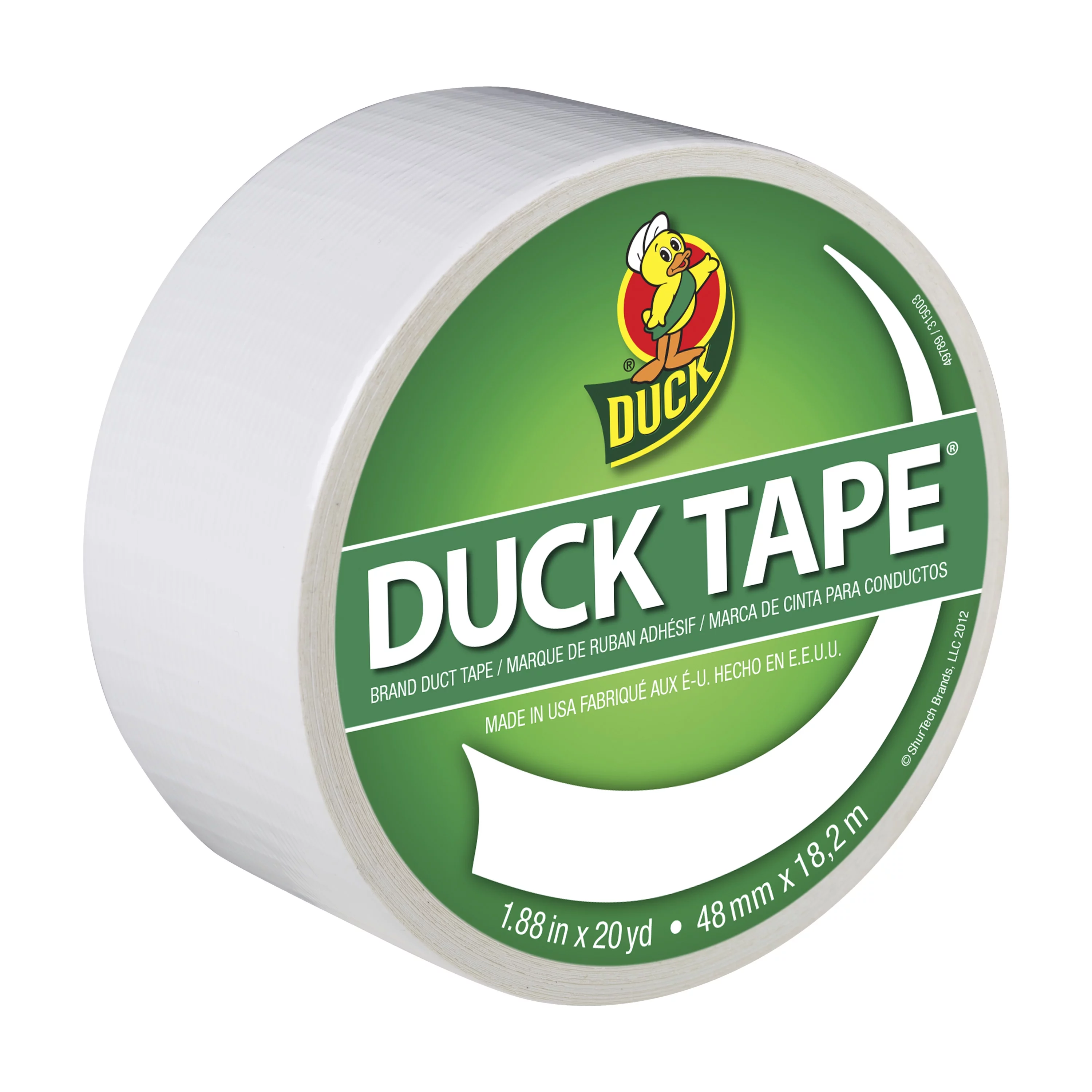 Duck Brand 1.88 in. x 20 yd. White Colored Duct Tape, 3 Pack