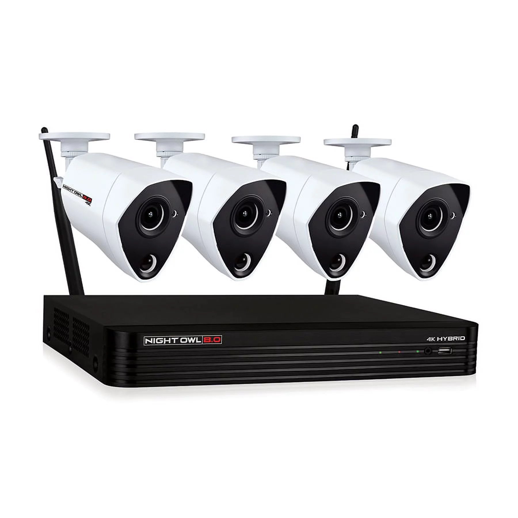 Night Owl 4 Channel 4K Ultra HD Security DVR with 4 4K Wired Cameras and 1TB Hard Drive