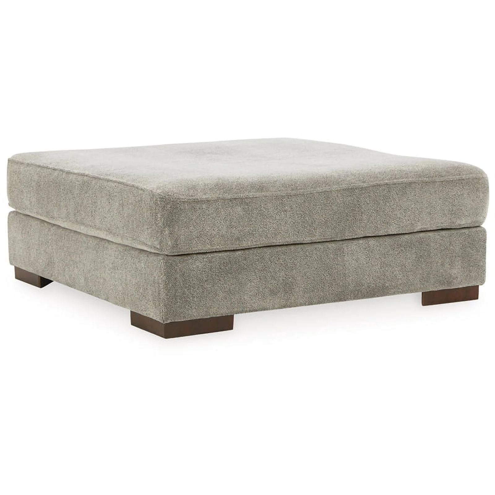Ashley Furniture Bayless Oversized Fabric Accent Ottoman in Pewter Gray