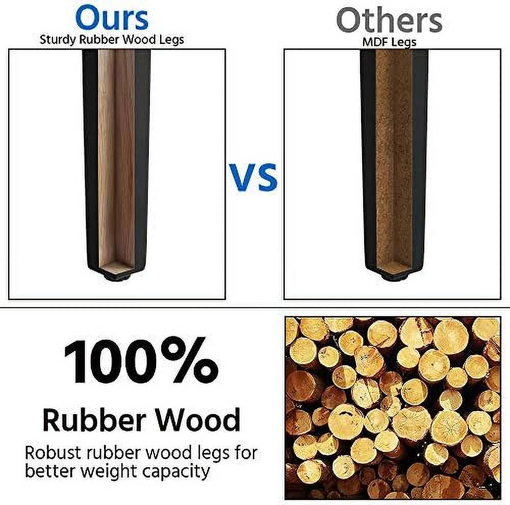 TJUNBOLIFE Dining Chair Kitchen/Leisure/Restaurant Chair Fabric Upholstered Chair Soft Padded Tufted Armless Chair with Nailhead Trim and Solid Wood Legs  4pcs  Blue