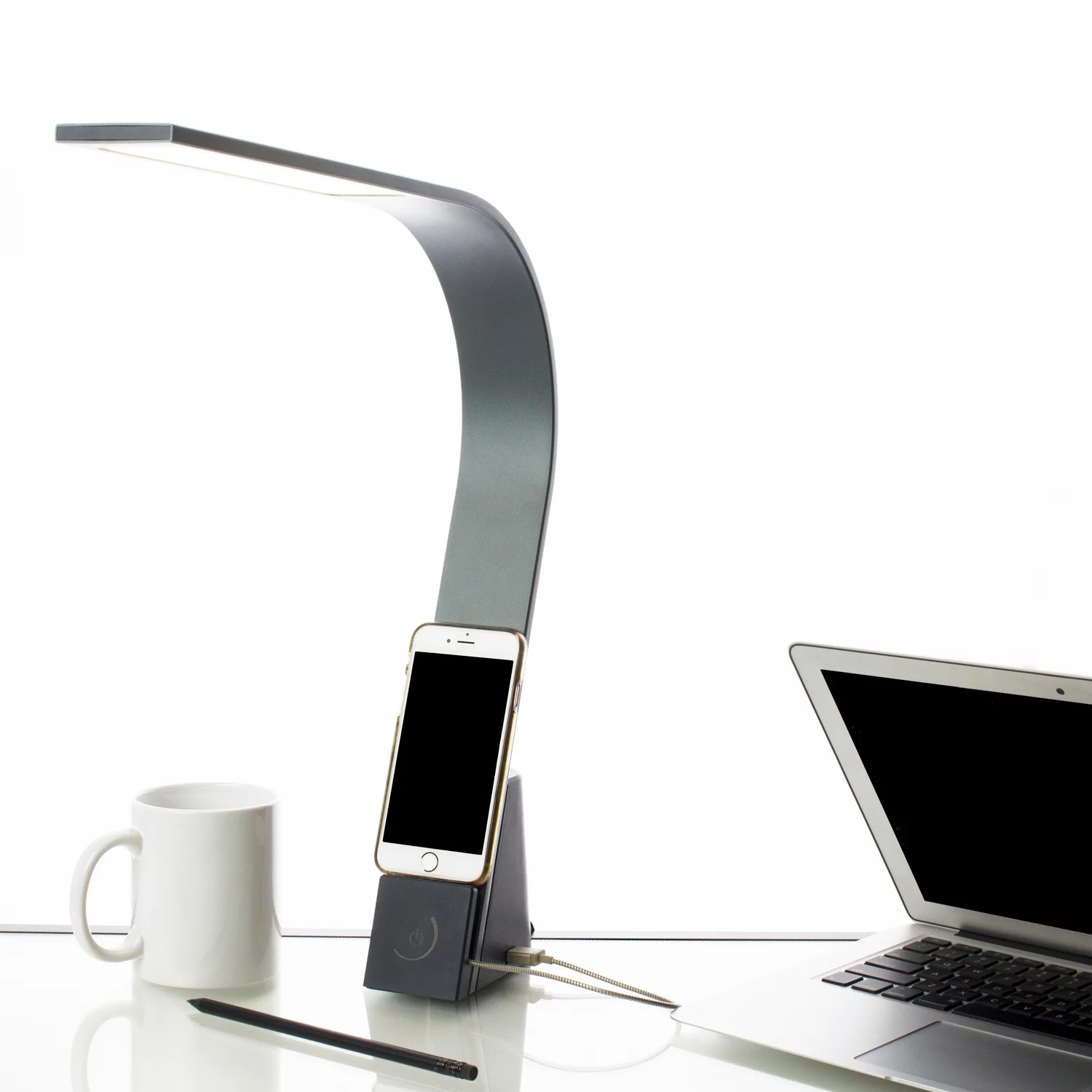 Lumesty x Globe Electric Lumesty Phoenix Matte Black LED Integrated Desk Lamp, 30068