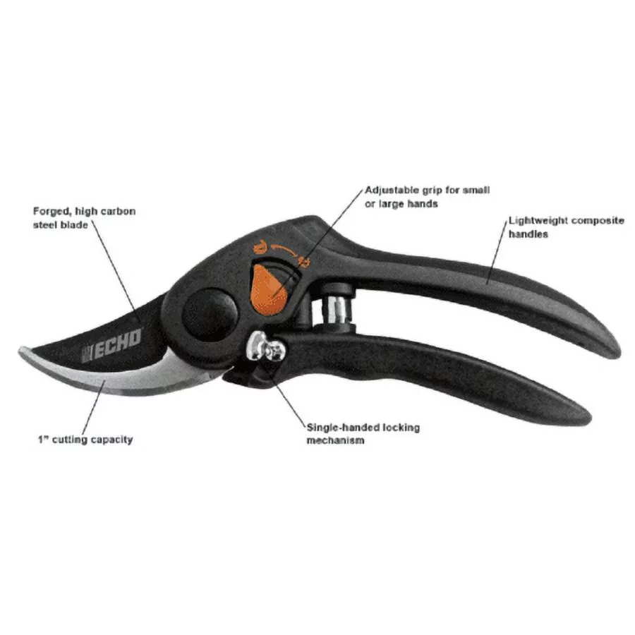 Genuine Echo HP-44 Adjustable Grip Hand Pruner High Carbon Steel Blades