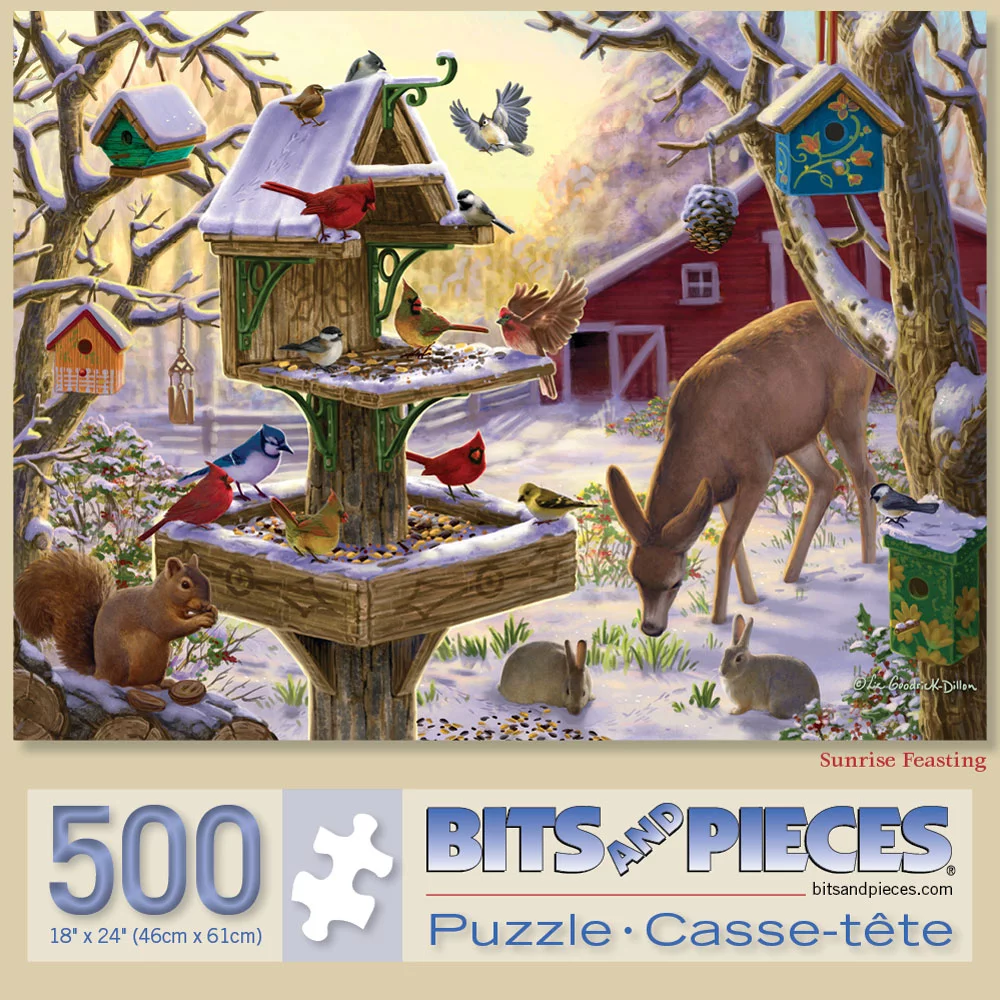 Bits and Pieces - Value Set of Two (2) 500 Piece Jigsaw Puzzles for Adults - Each Puzzle Measures 18