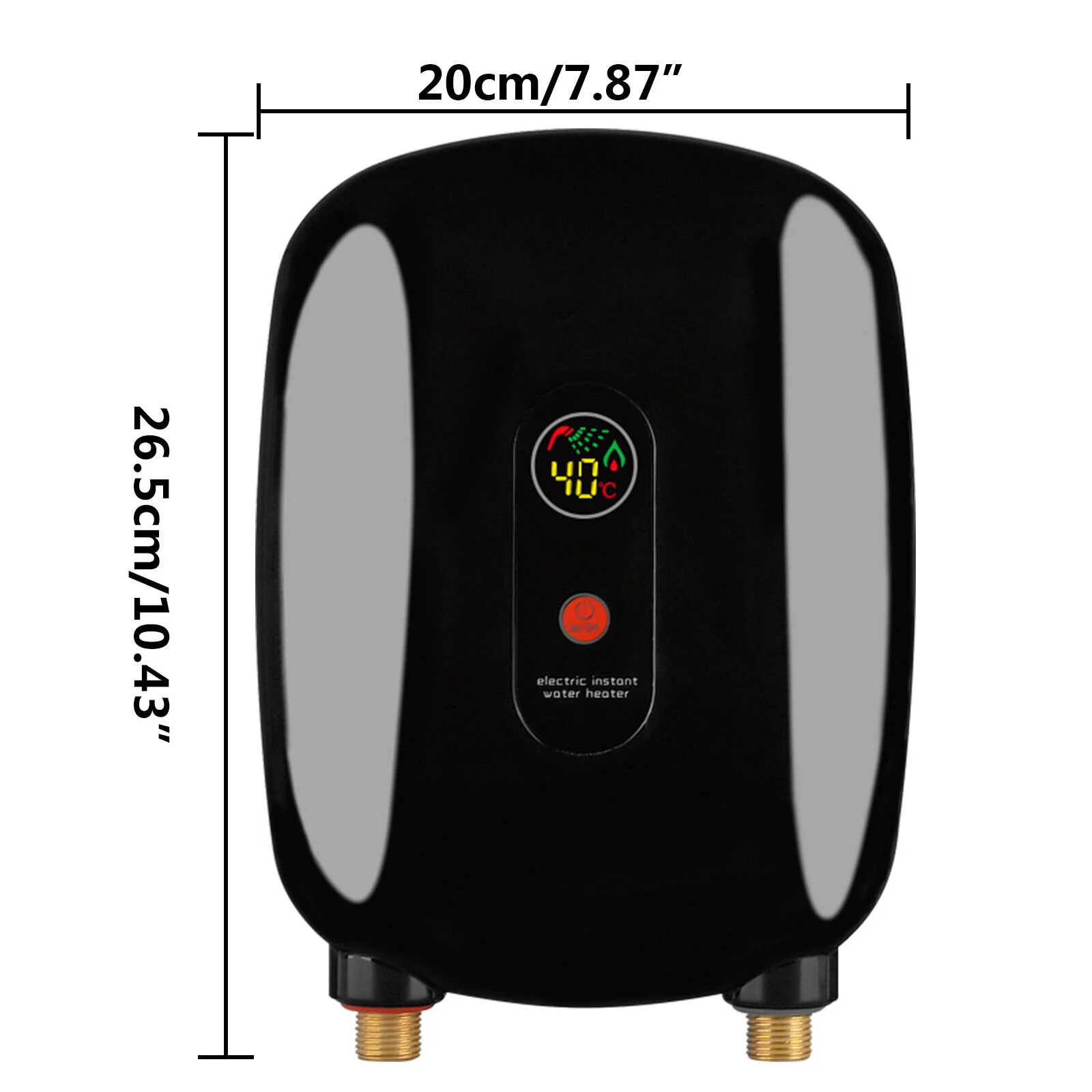 ZhdnBhnos 110V 3000W Tankless Electric Instant Hot Water Heater Wall-mounted Mini Hot Heater for Bathroom Kitchen