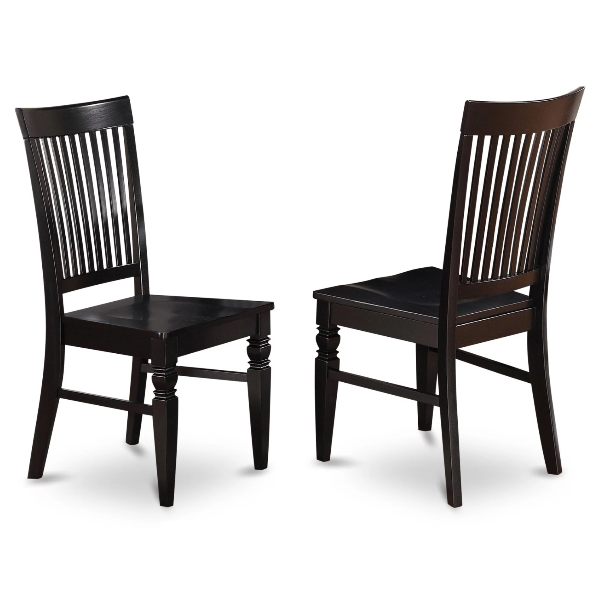 East West Furniture Weston 5-piece Wood Dining Set in Black/Cherry