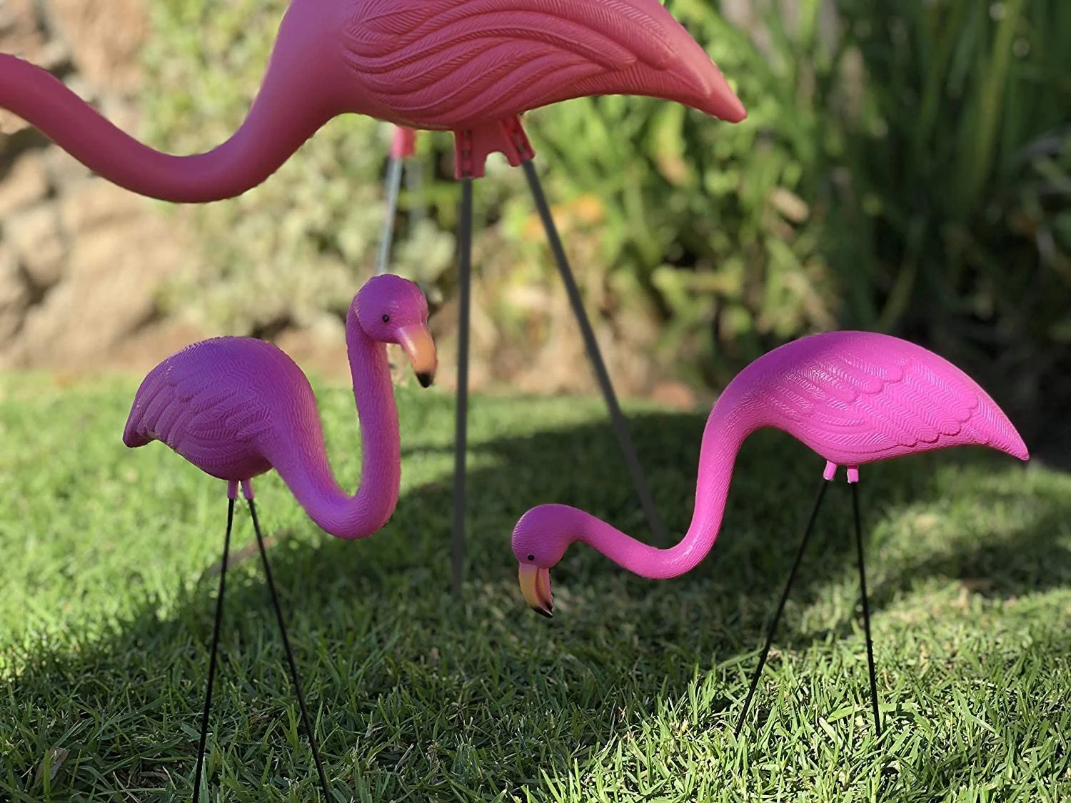 GIFTEXPRESS Pink Flamingos Yard Decorations - 6 Pack Small 14