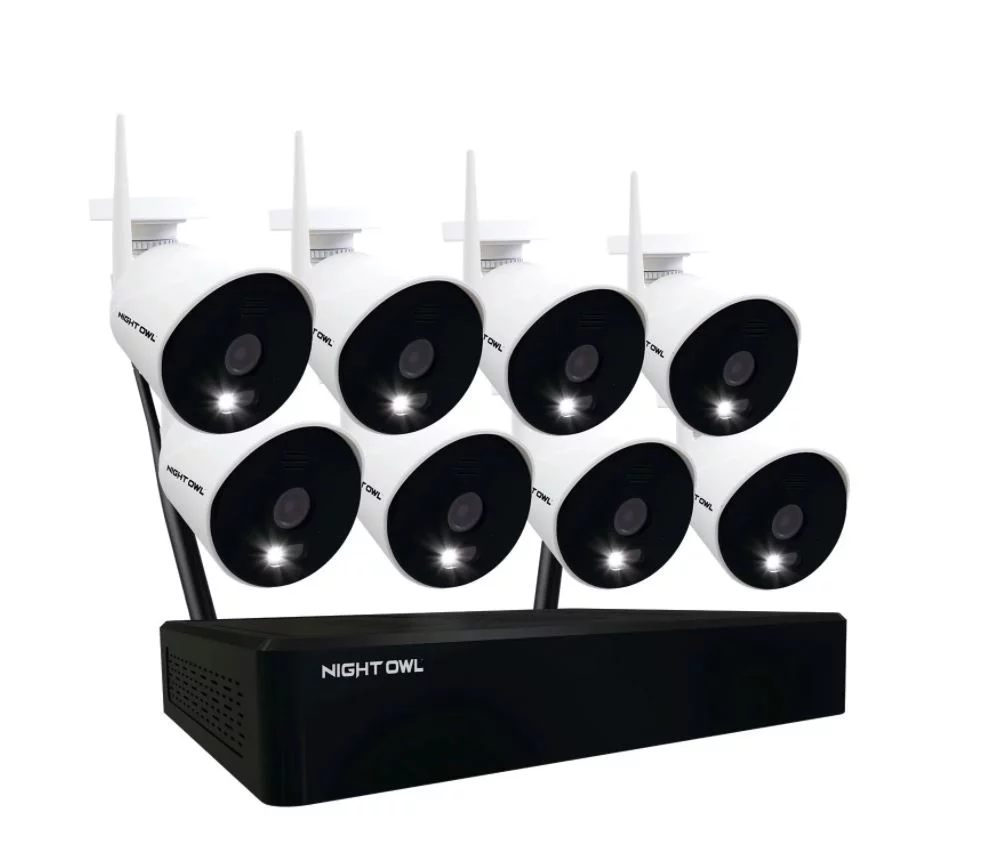 Night Owl CL-2WNP1-8L 10 Channel Wi-Fi NVR with (8) 1080p Wi-Fi IP Spotlight Cameras and 1TB Hard Drive