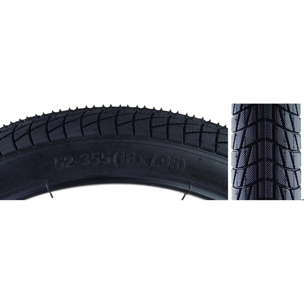 Sunlite UtiliT Contact 18 x 1.95 Clincher Wire Black/Black Reflective BMX Bike