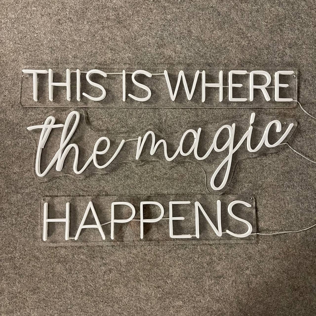 Glowneon This Is Where The Magic Happens Neon Sign, Wall Decor