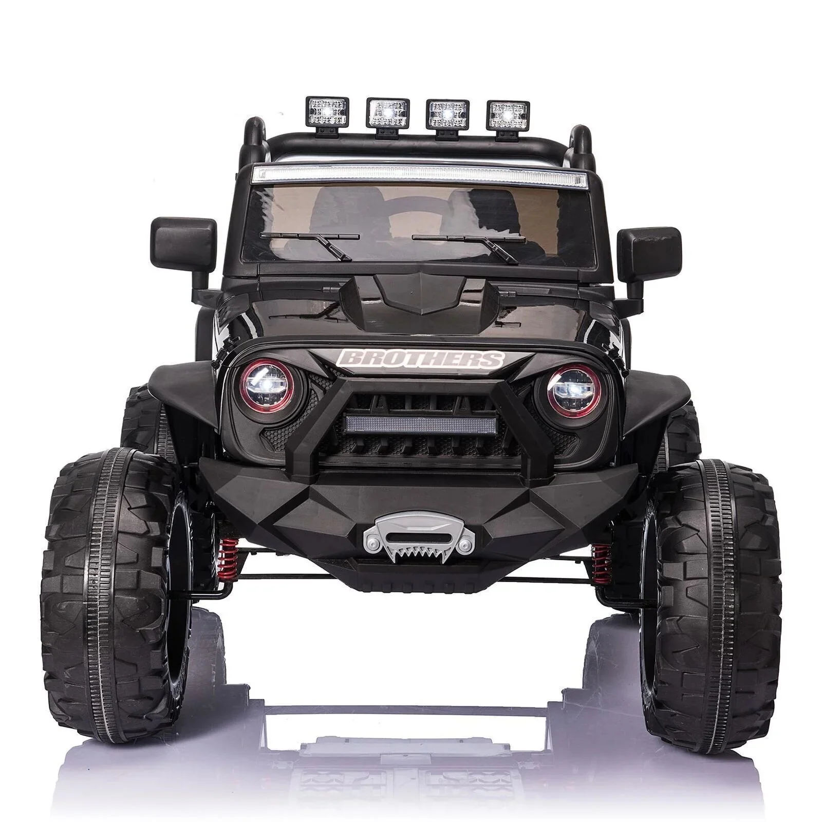 2-Seater Kids Ride on Truck with 3 Speeds, LED Light, Remote Control, and 24V 9AH Battery