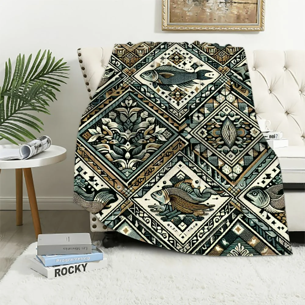 EastSmooth  Royal Empire Reversible Cotton Throw Blanket, 50