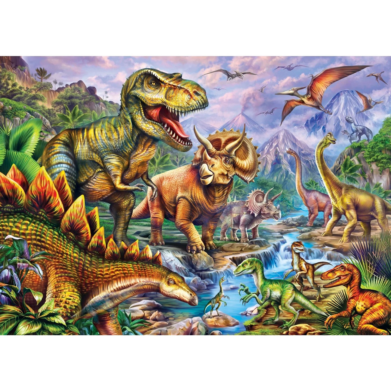 MasterPieces 500 Piece Glow in the Dark Puzzle - Dinosaur Valley - 15