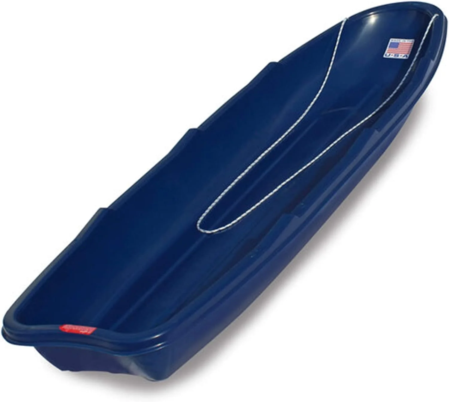 Winter Trek Large Pull Sled for Adults. Plastic Toboggan for Snow Sledding, Ice Fishing, Work, Blue, 66 x 20 x 6 inches