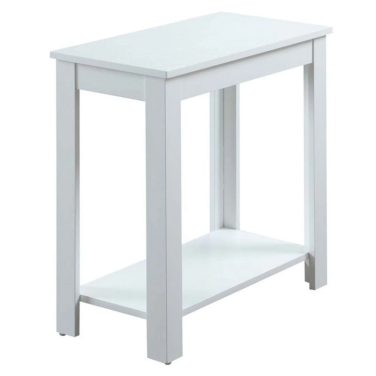 Pemberly Row 1 Shelf Traditional Wood Chairside End Table in White