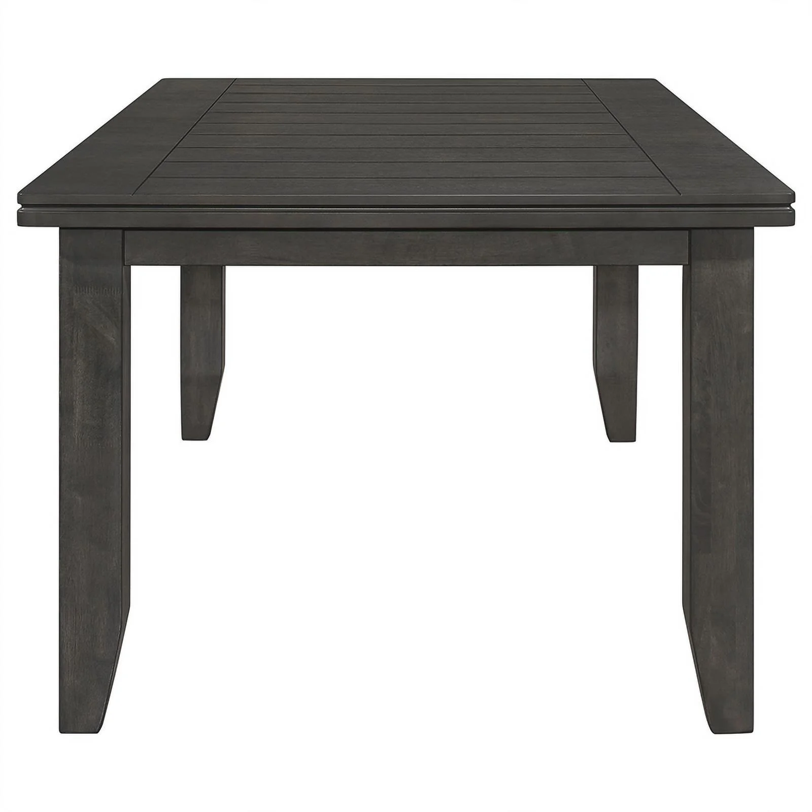 Pemberly Row Transitional Wood Rectangular Plank Top Dining Table Dark Gray