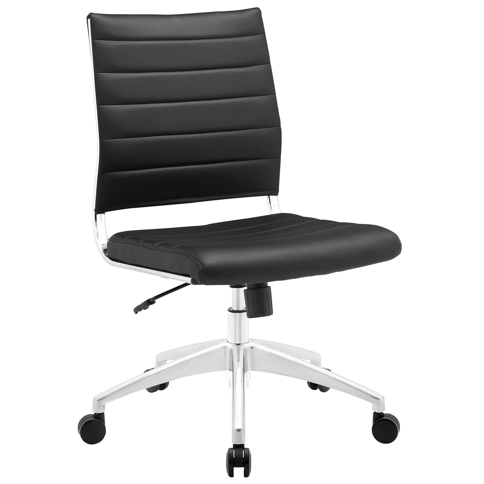 Modway Jive Armless Midback Leatherette Office Chair, Multiple Colors